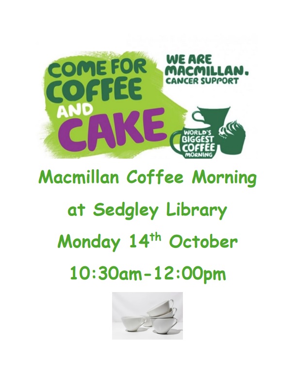 Friends of Sedgley Library - Macmillan Coffee Morning